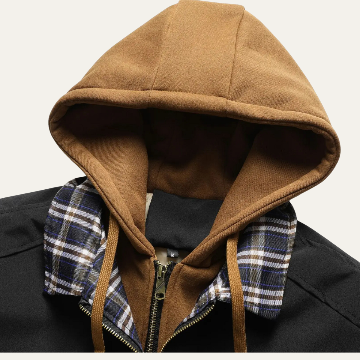 Lecco Men's Hooded Bomber Jacket Multi Layer