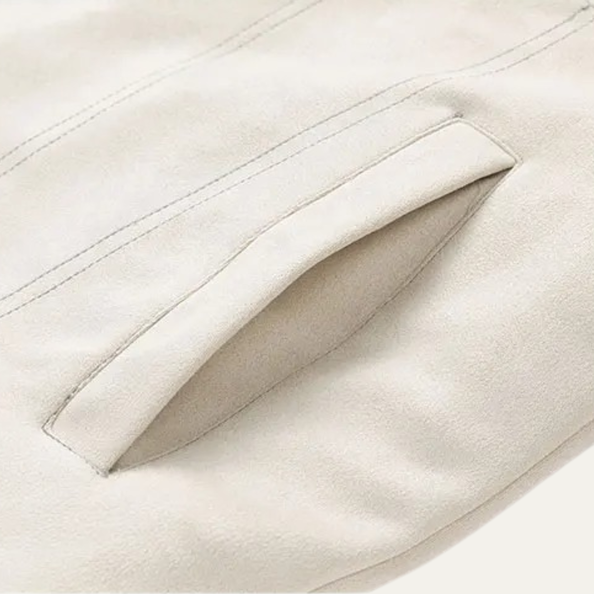 Men's Suede Sherpa Jacket Fleece Lined Brown