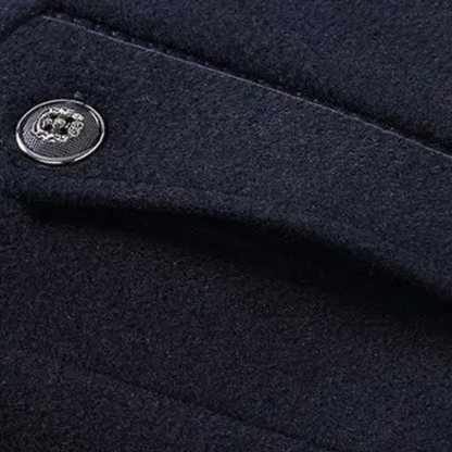 Men's Wool Blend Long Winter Business Coat