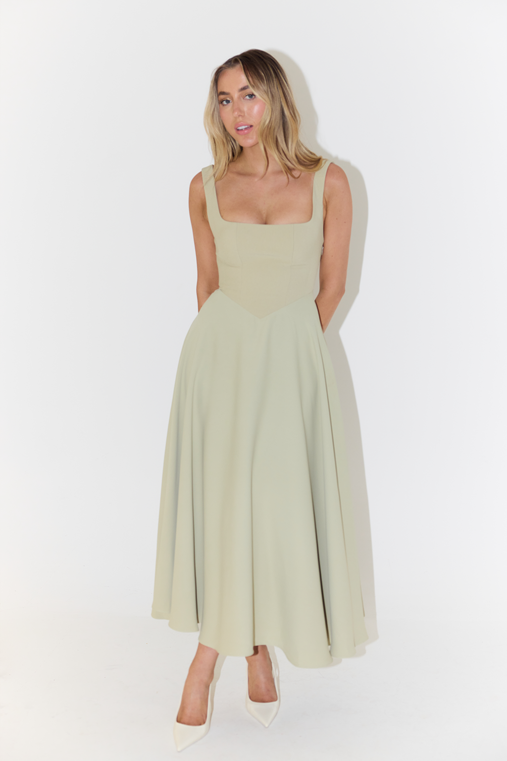 Women's Midi Dress Flattering Fit
