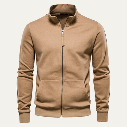 Men's Cotton Zip Up Jacket With Pockets
