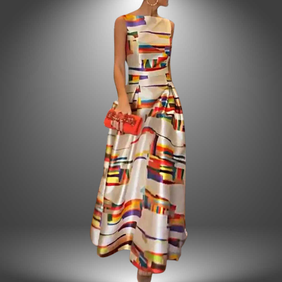 Women's Geometric Print Maxi Dress - Vonnera