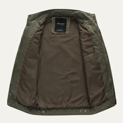 Men's Military Cargo Jacket Cotton Army Green