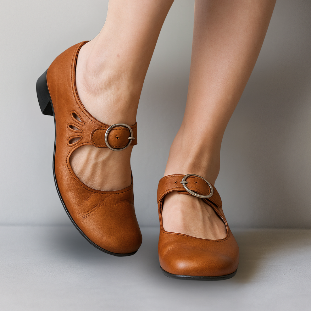 Women's Mary Jane Buckle Strap Shoes