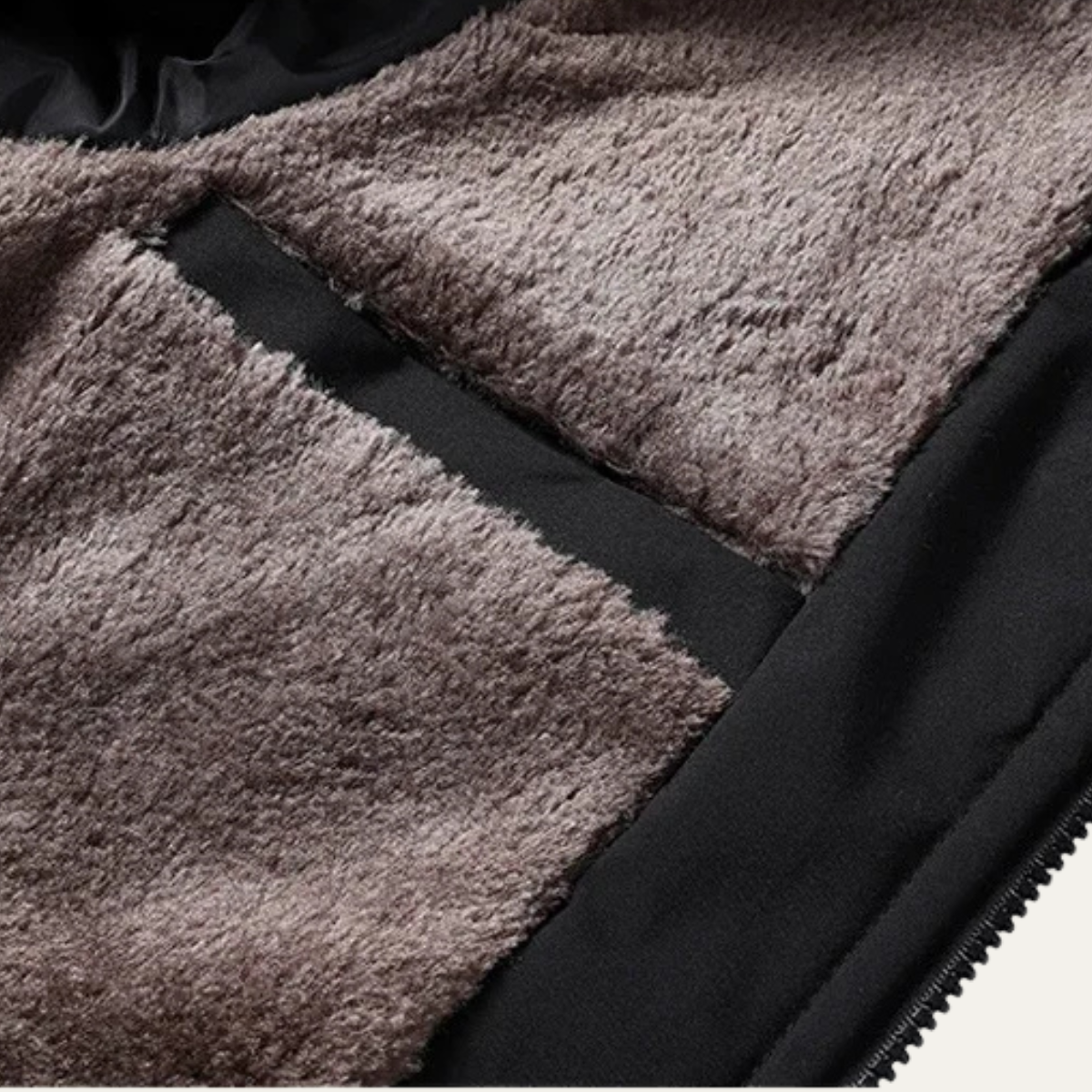 Mens Winter Fleece Jacket Quilted Padded Thick Lining