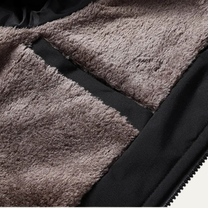 Mens Winter Fleece Jacket Quilted Padded Thick Lining