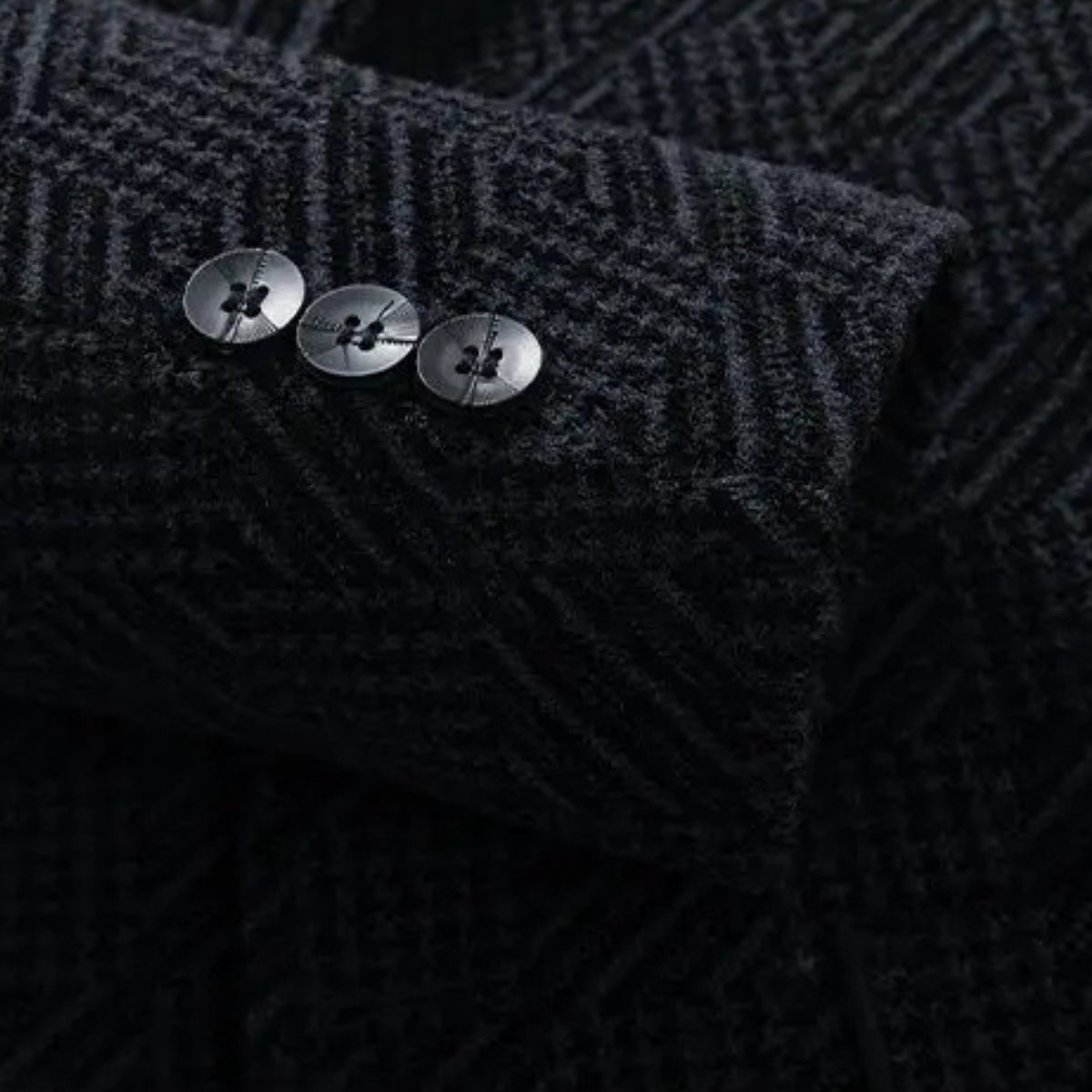 Mens Chenille Blazer Soft Fur Lined Navy