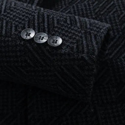 Mens Chenille Blazer Soft Fur Lined Navy