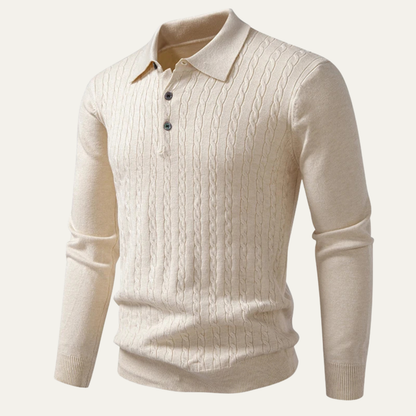 Men's Soft Cotton Polo Sweater