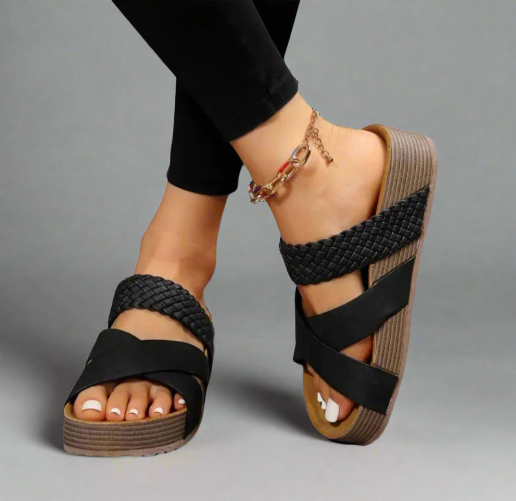 Women's Open-Toe Cross Strap Sandals