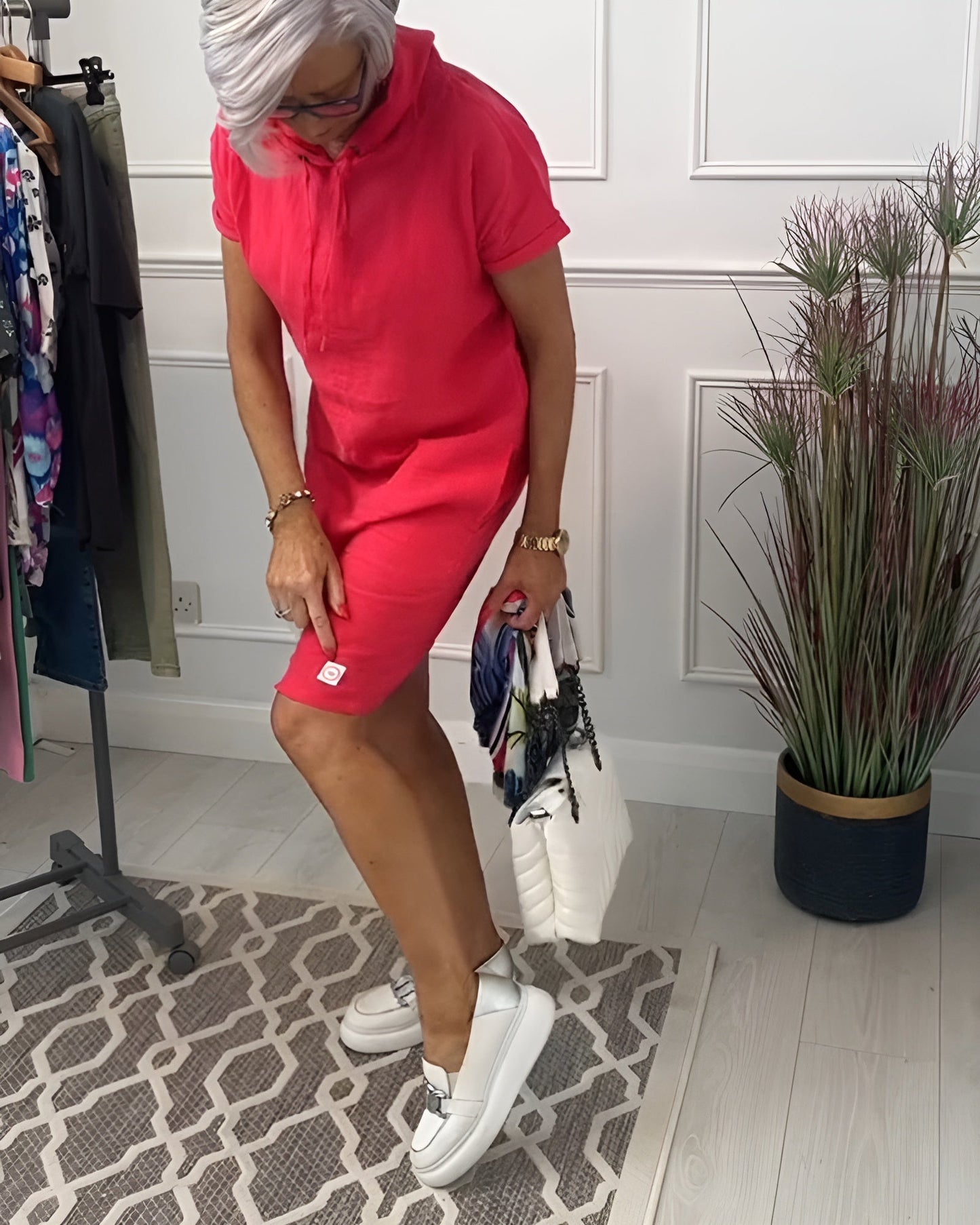 Women's Midi Hooded Casual Dress