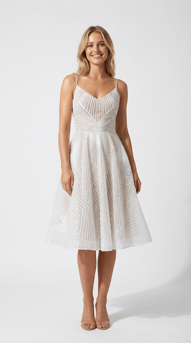 Women's Sequin Maxi Dress White
