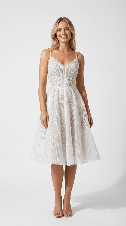 Women's Sequin Maxi Dress White