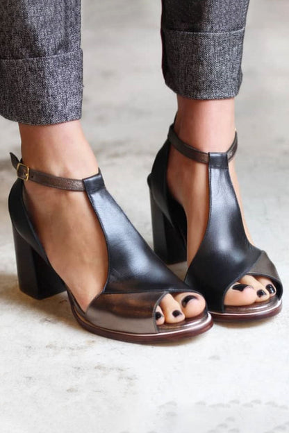 Women's Squared Heel Sandals