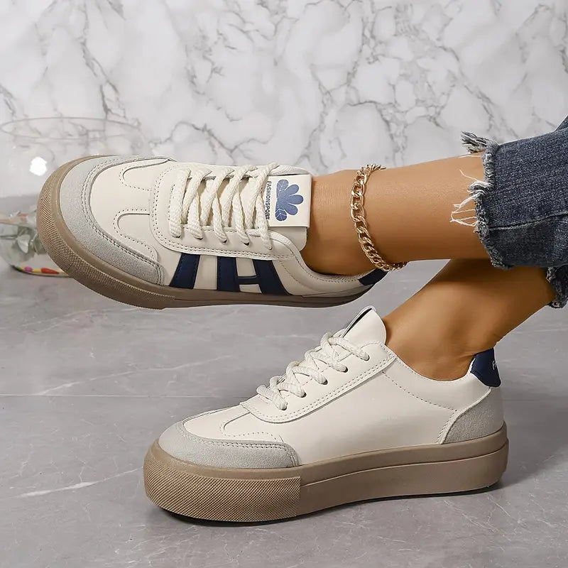 Retro Platform Sneakers Contrast Details - Vonnera