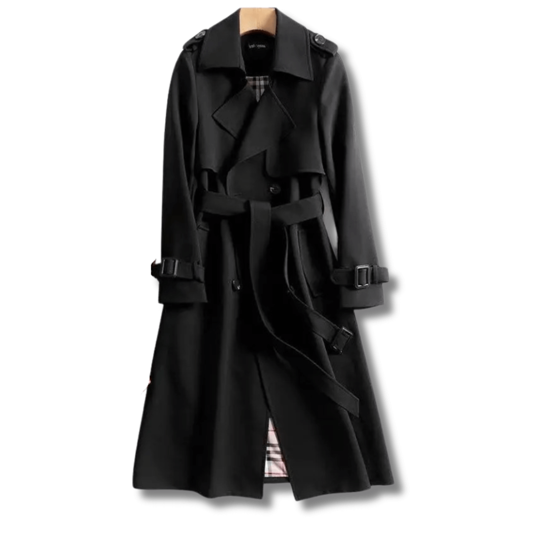 Women's Double-Breasted Trench Coat Classic Water-Resistant