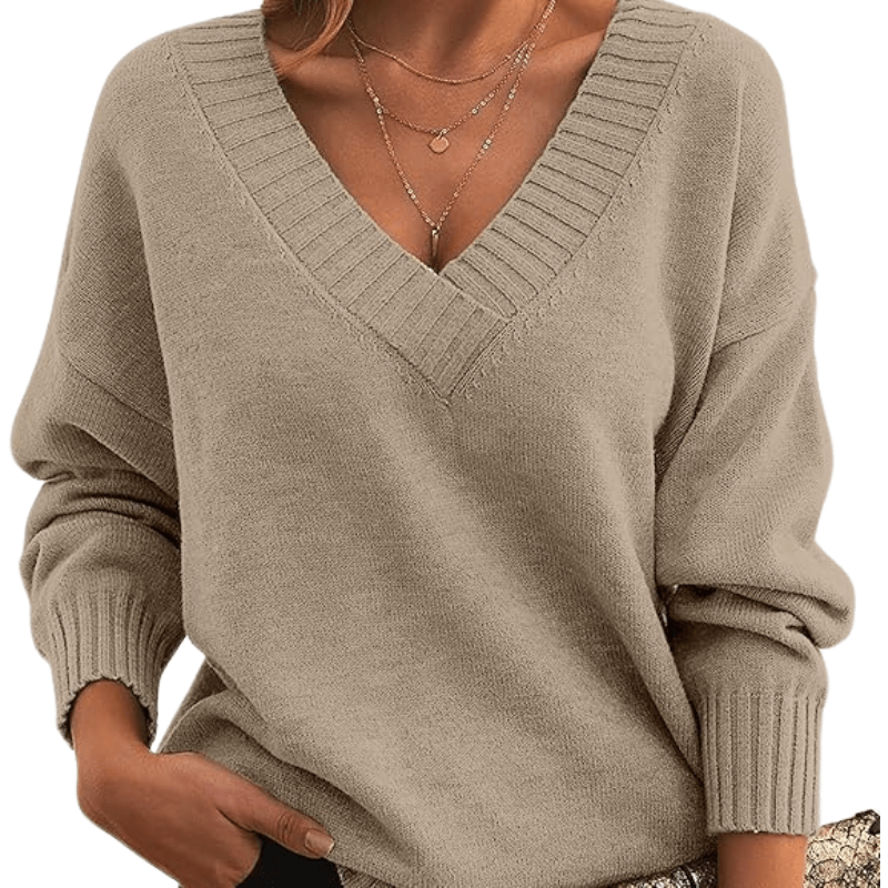 Women's Classic V-Neck Sweater - Vonnera