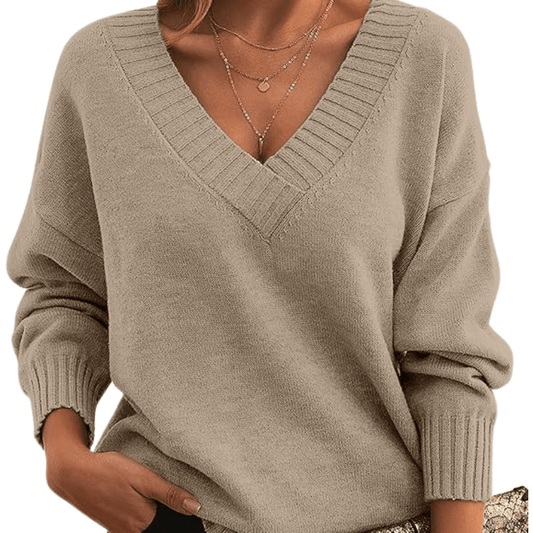 Women's Classic V-Neck Sweater - Vonnera