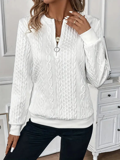 Women's Modern Zip Up Sweater