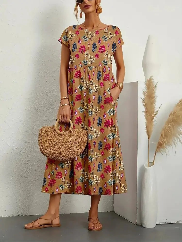 Women's A-Line Summer Dress Floral Print - Vonnera