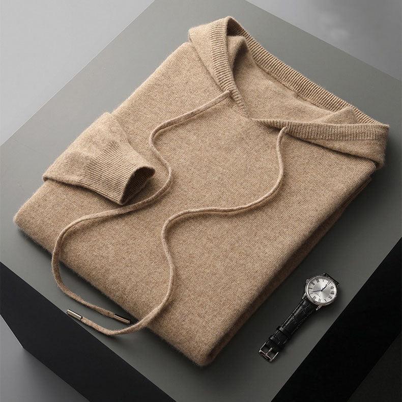 Men's Lightweight Hoodie Drawstring Sleek Design Grey