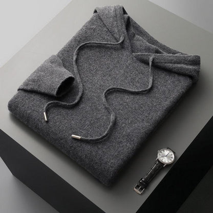 Men's Lightweight Hoodie Drawstring Sleek Design Grey