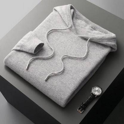 Men's Lightweight Hoodie Drawstring Sleek Design Grey