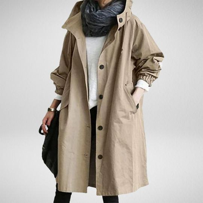 Women's Waterproof Long Raincoat