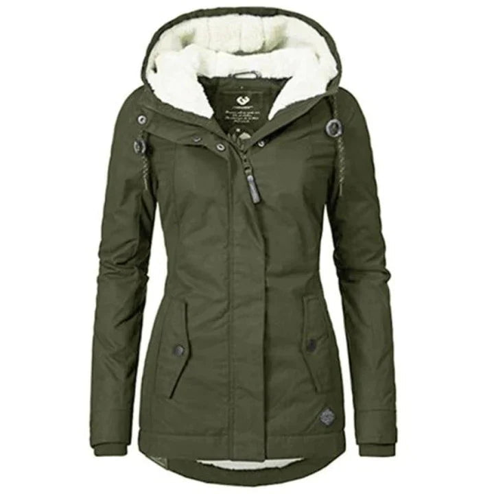 Women's Winter Coat Warm Down Filled Black - Vonnera