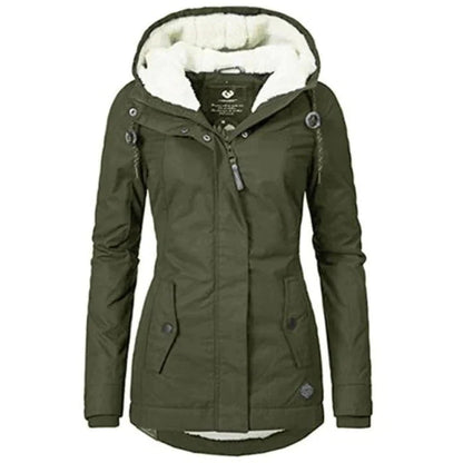 Women's Winter Coat Warm Down Filled Black - Vonnera