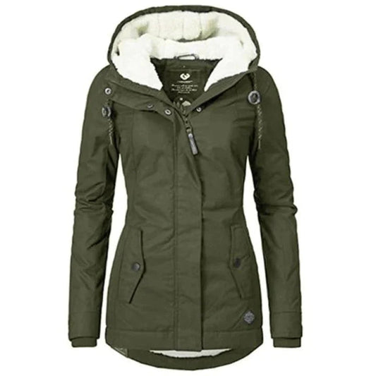 Women's Winter Coat Warm Down Filled Black - Vonnera