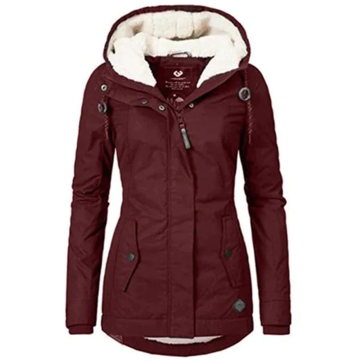 Women's Winter Coat Warm Down Filled Black