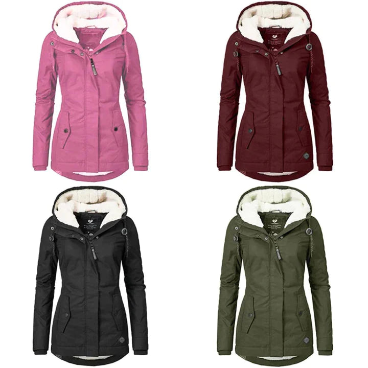Women's Winter Coat Warm Down Filled Black