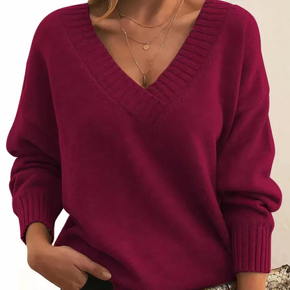 Women's Cashmere Sweater Soft Knit Beige