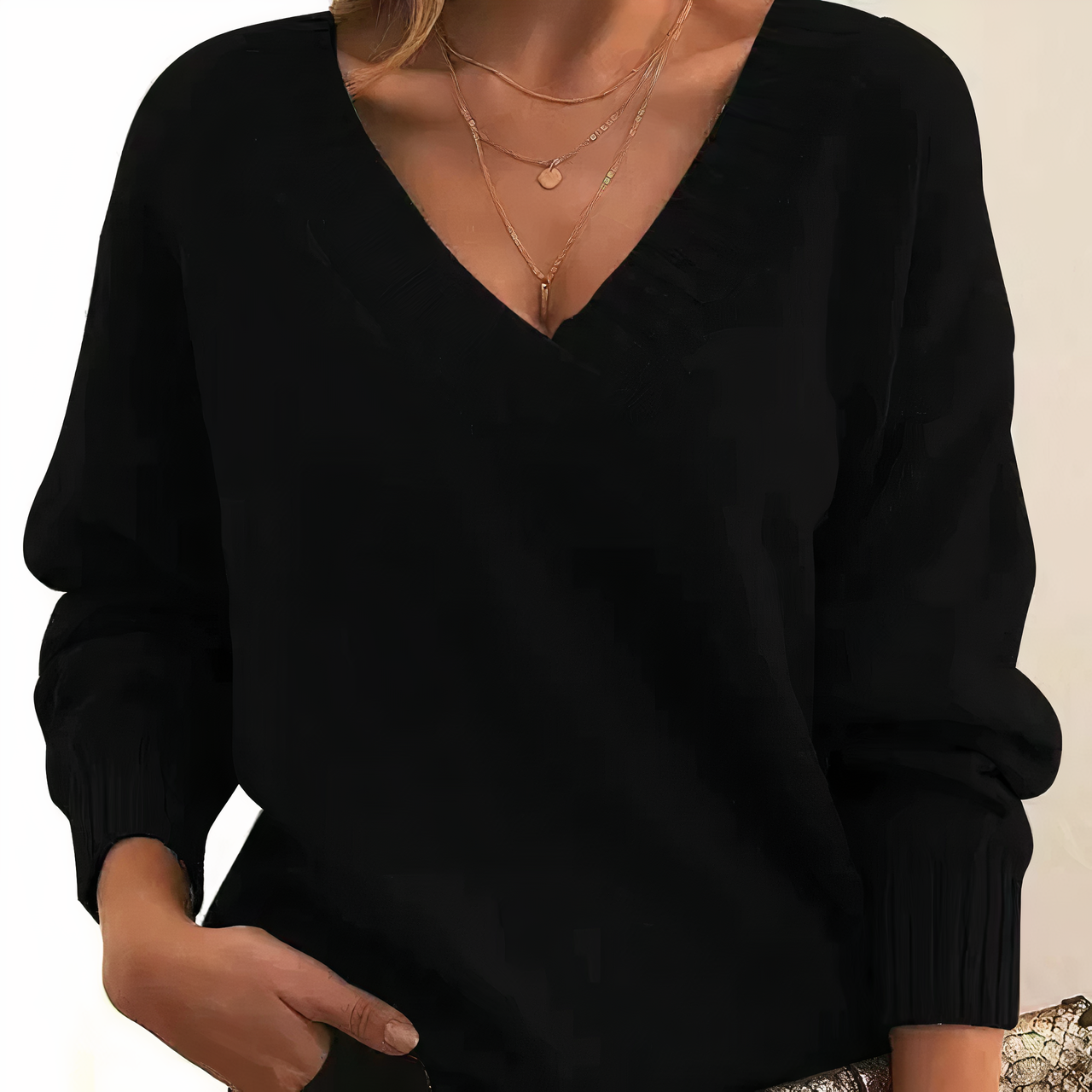 Women's Cashmere Sweater Soft Knit Beige - Vonnera