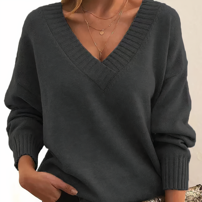 Women's Cashmere Sweater Soft Knit Beige