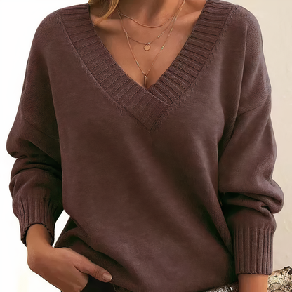 Women's Cashmere Sweater Soft Knit Beige