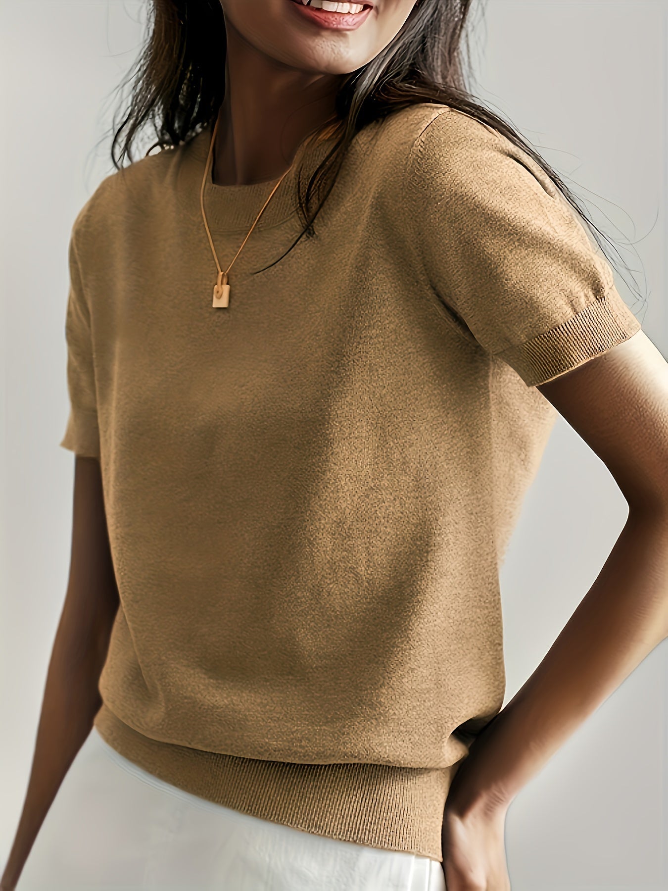 Women's Short Sleeve Knitted