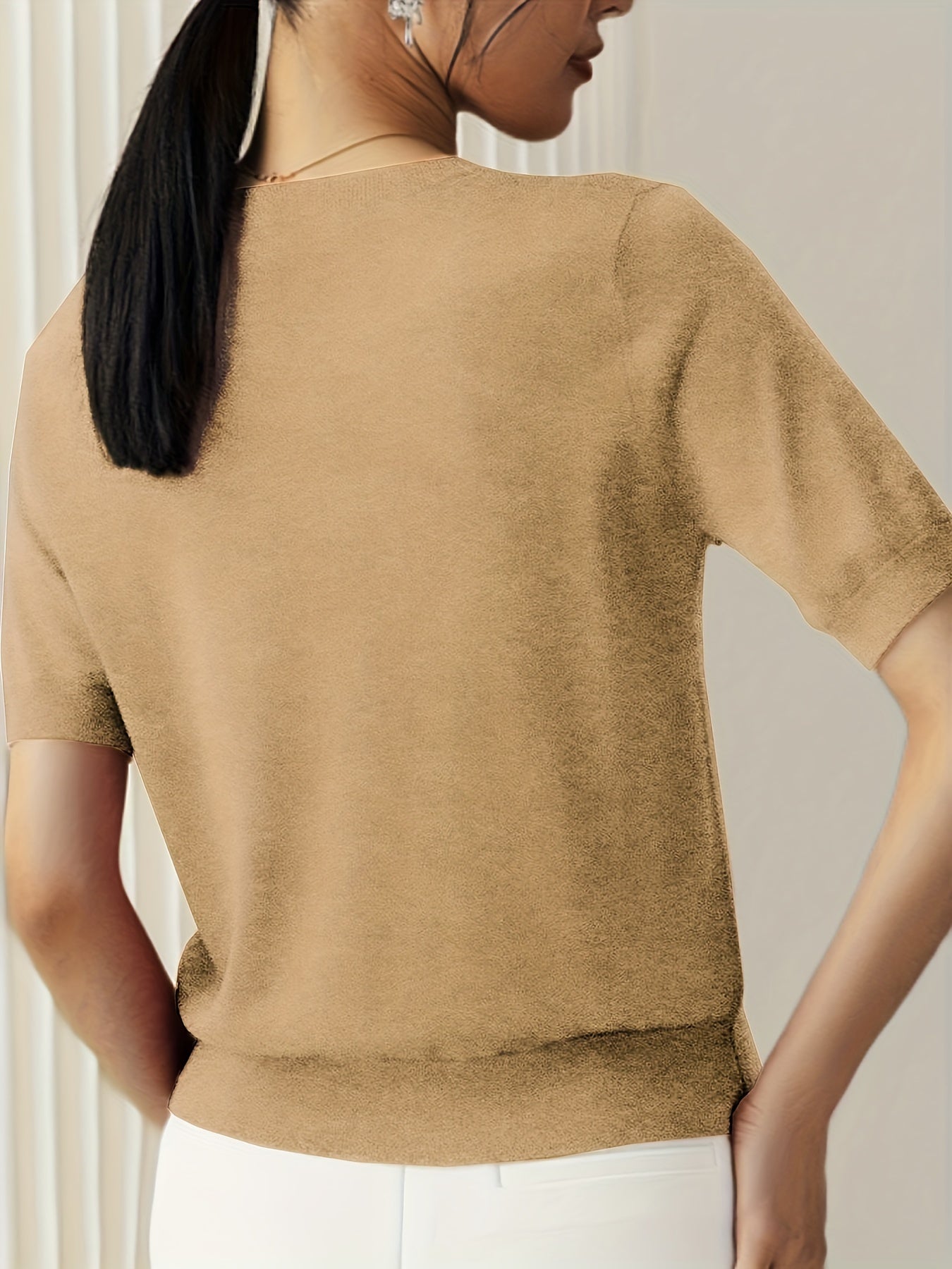 Women's Short Sleeve Knitted
