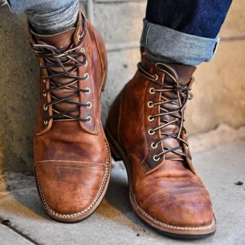 Men's Lace-Up Ankle Boots - Vonnera