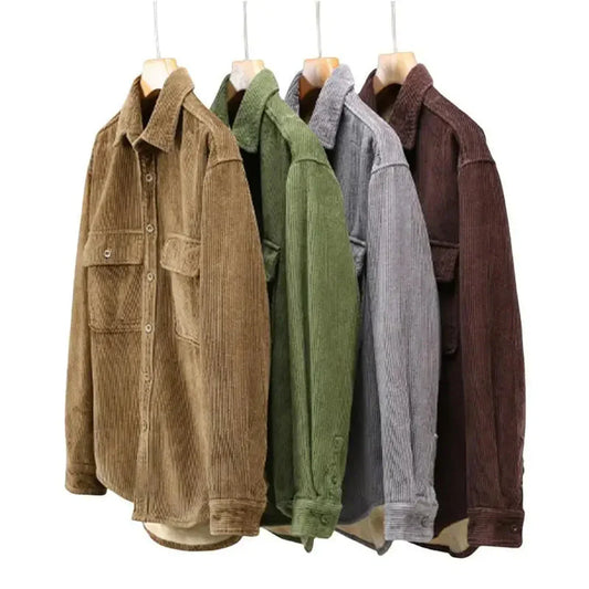 Men's Corduroy Shirt Warm Casual - Vonnera