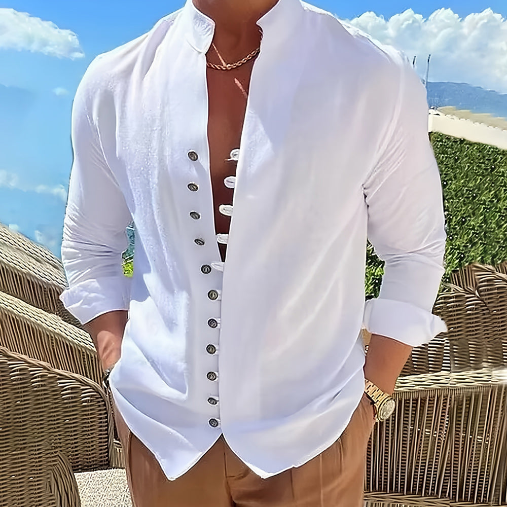 Cordoba Men's Linen Long Sleeve Shirt - Vonnera