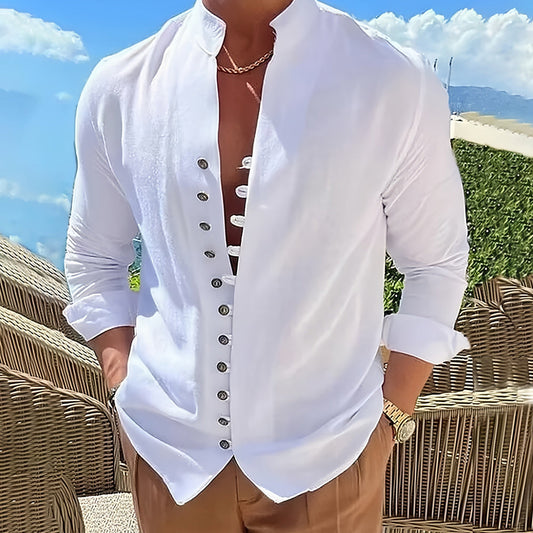 Cordoba Men's Linen Long Sleeve Shirt - Vonnera