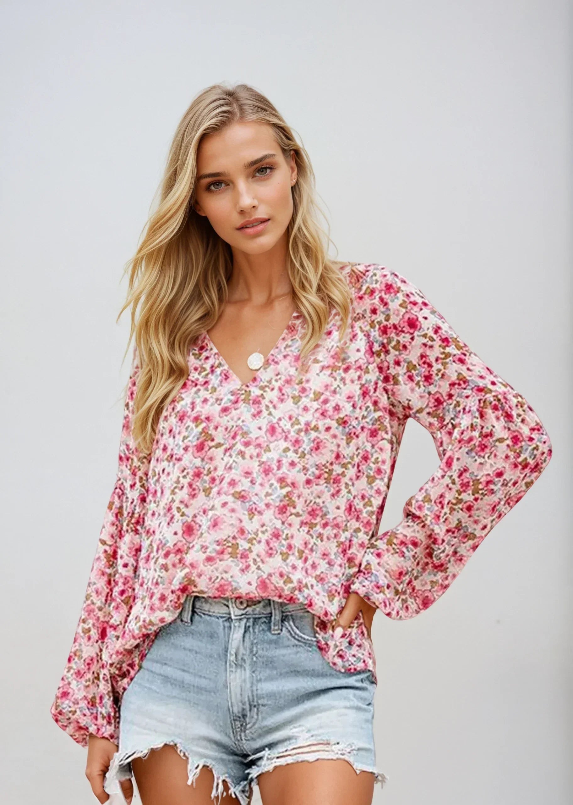 Women's Floral Blouse Casual Lightweight - Vonnera