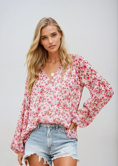 Women's Floral Blouse Casual Lightweight - Vonnera