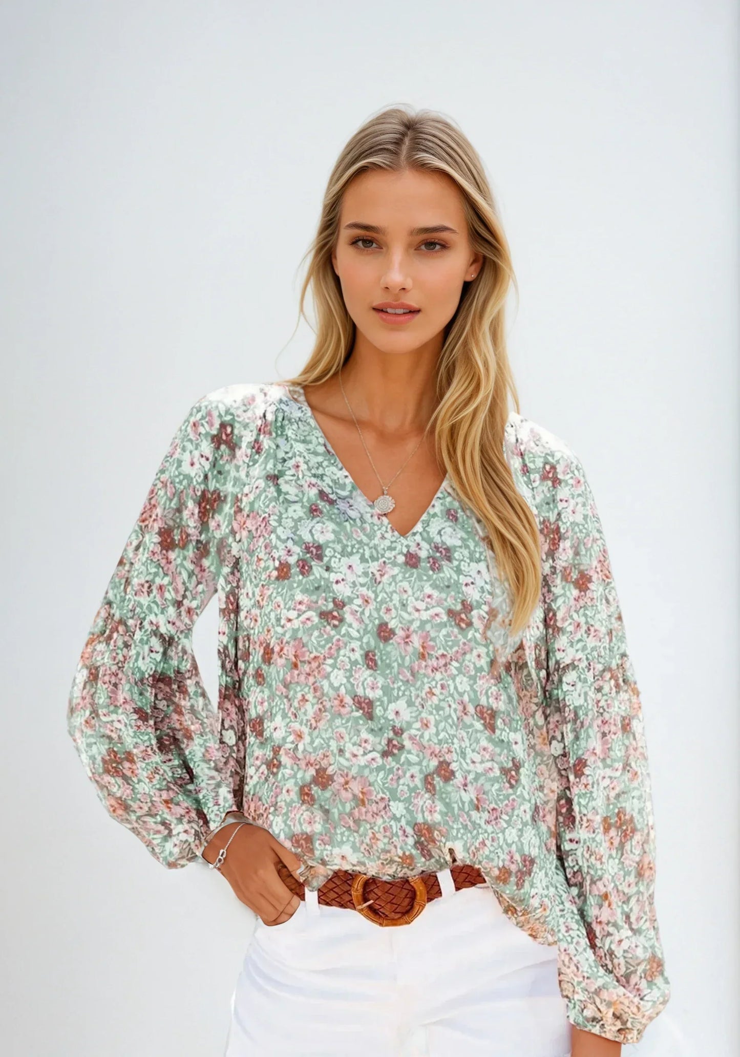 Women's Floral Blouse Casual Lightweight