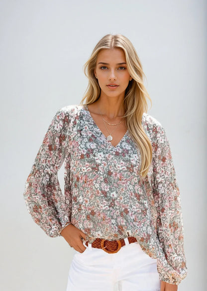 Women's Floral Blouse Casual Lightweight