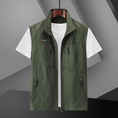 Men's Travel Vest Multi-Pocket Cotton