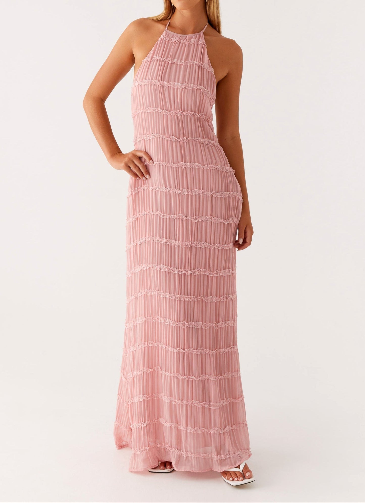 Women's Halter Maxi Dress Elegant