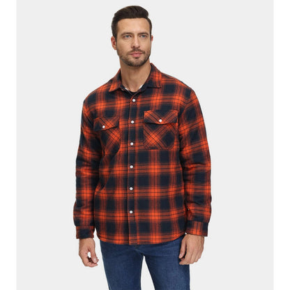 Men's Insulated Sherpa Jacket Warm Plaid